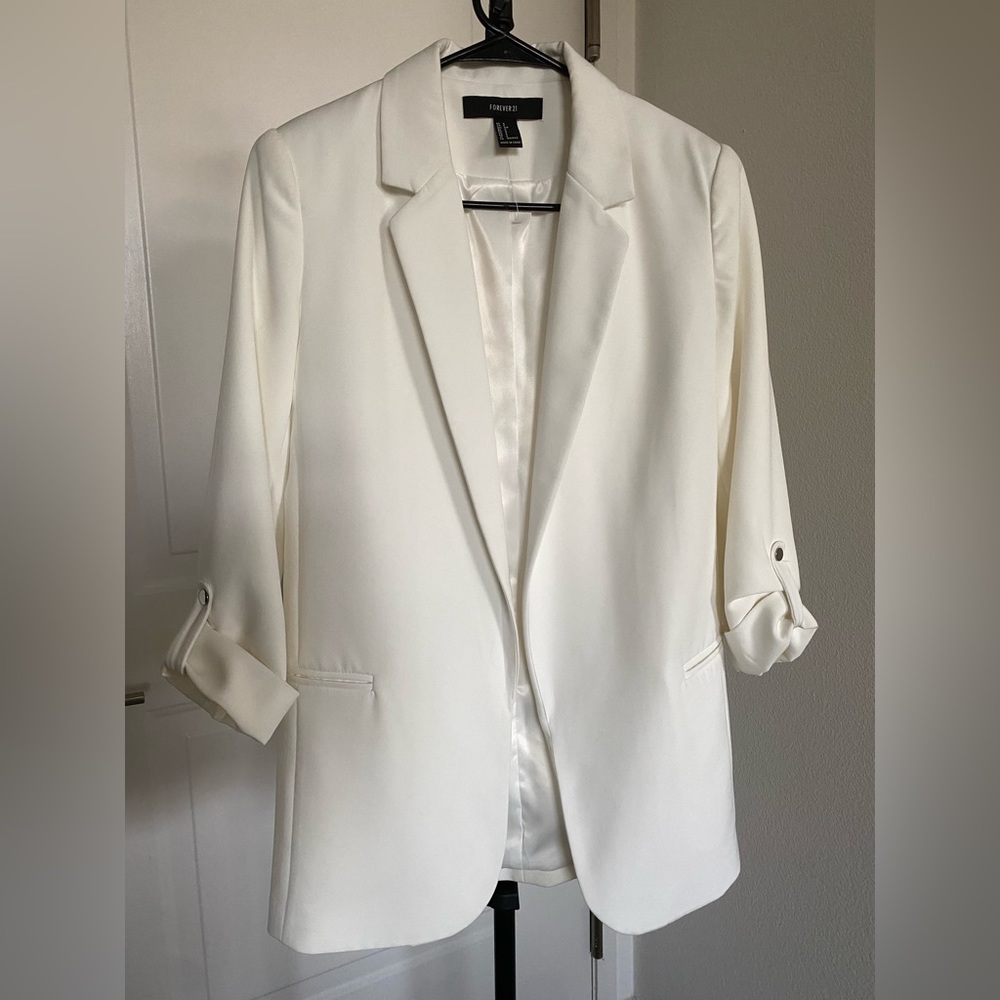 Forever 21 White Blazer